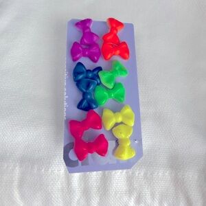 Claire’s Set of 6 Bow Earrings Pierced NWT